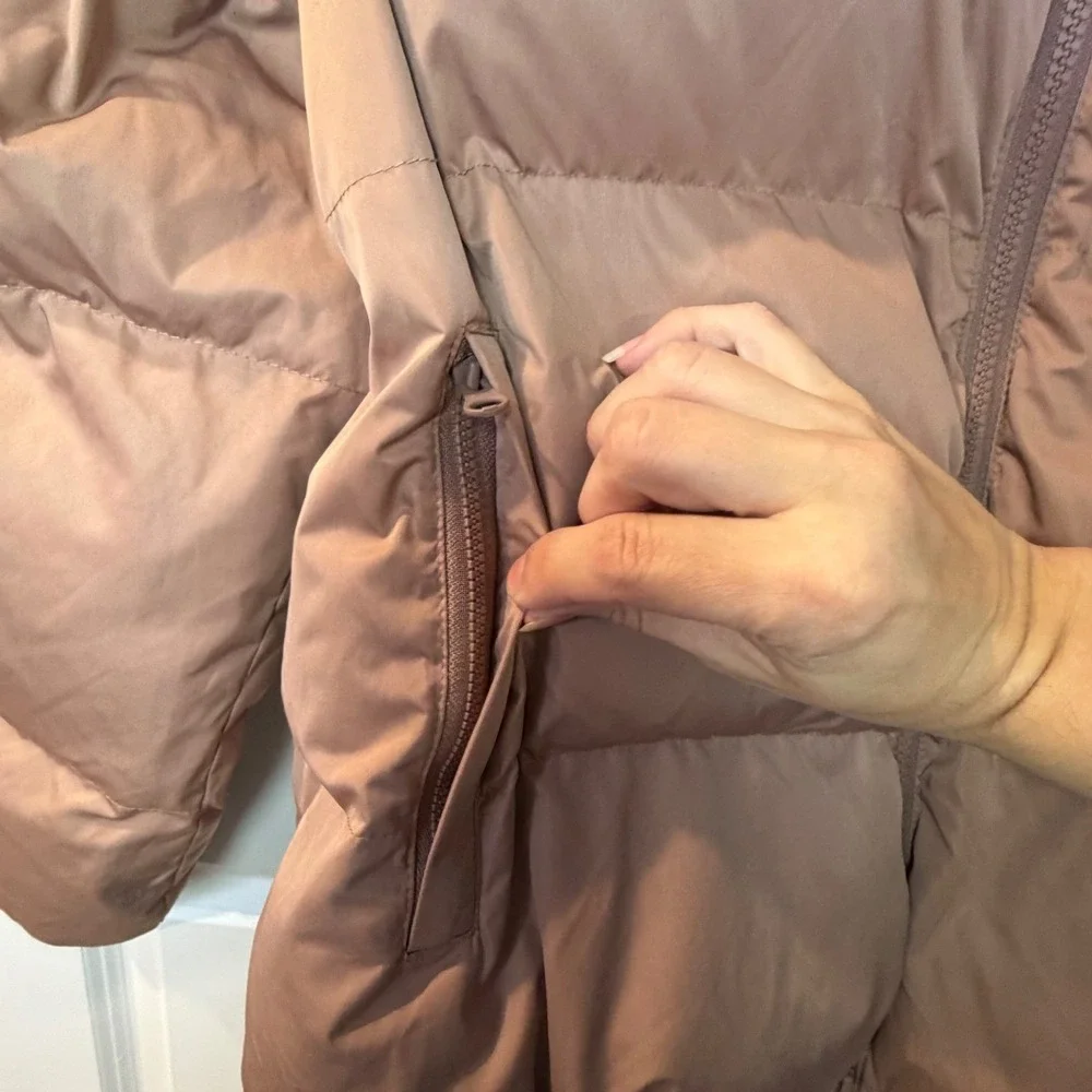 Sweaty Betty Womens Puffer Jacket Quilted Bomber Mauve Size 10 L